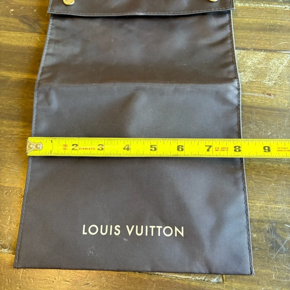 Louis Vuitton Snap Button Pouch Dust Bag PVC Swimsuit Storage Dust Travel Brown